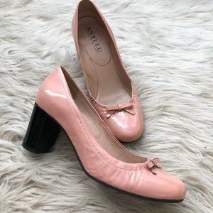 Anyi Lu Shoes - Anyi Lu Pink Patent Ballet Heels Anyi Lu Shoes - Anyi Lu Pink Patent Ballet Heels